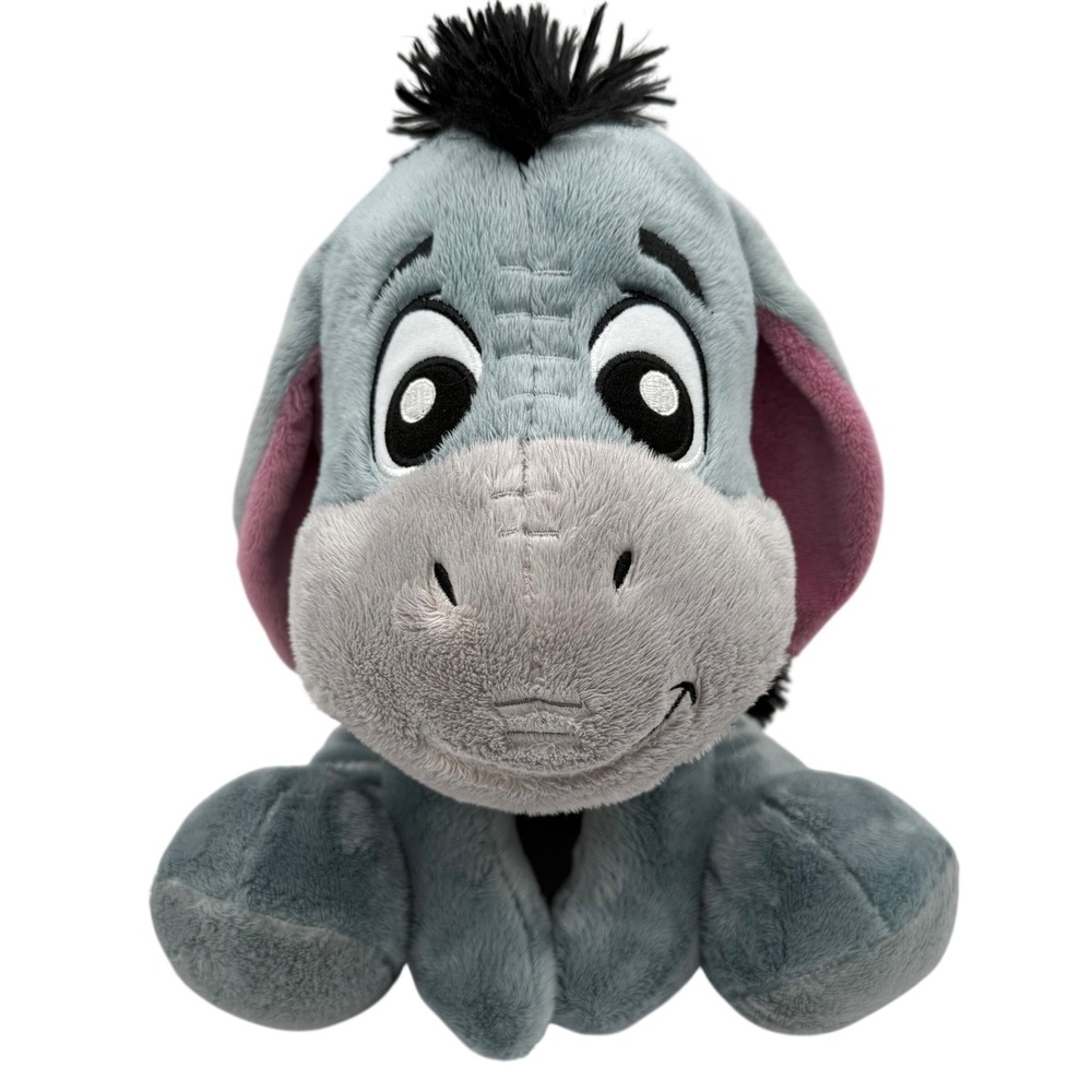 EEYORE Disney Store Plush Big Foot Winnie the Pooh Grey Donkey Stuffed 11 Inch